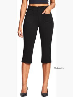 Capri Pants for Women Slim Fit Stretch Dressy with Pockets Work Summer